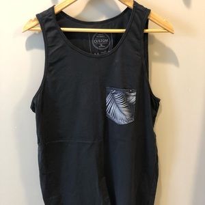 Mens RipCurl Black Muscle Shirt - Medium